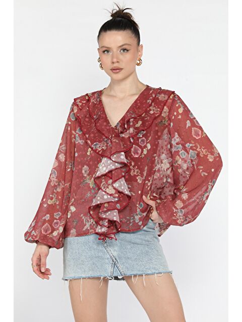 Gülseli Kadın İçlik Kombinli Şifon Bluz - S000368420-19951