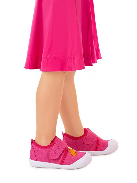 Kiko Kids Strawberry Cırtlı Kız Bebek İlk Adım Panduf Ayakkabı - S000197907-18686