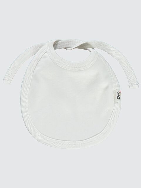 Civil Baby İnterlok Arkadan Bağlamalı Unisex Mama Önlük - Ekru