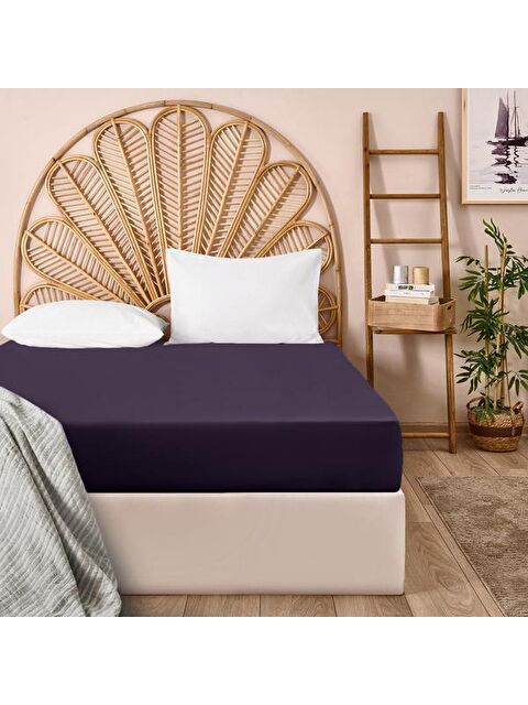 Evidea Soft Çift Kişilik Düz Kenar Çarşaf - Mor - 260x270 cm - S000365959-20042