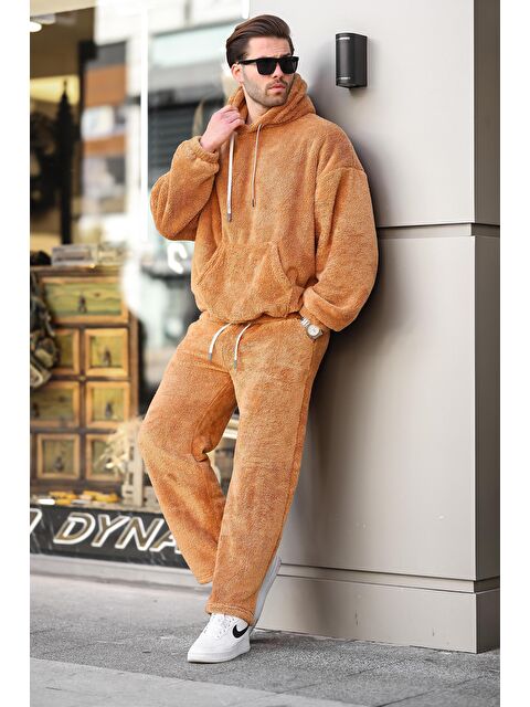 Madmext Taba Cep Detaylı Polar Erkek Eşofman Takımı E5961 - S000445057-14955