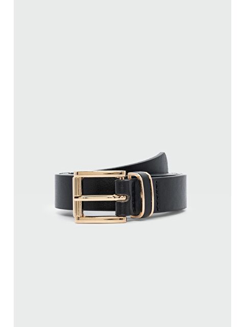 Shulebags Kare Tokalı Suni Deri Kemer Siyah - S000440946-19351