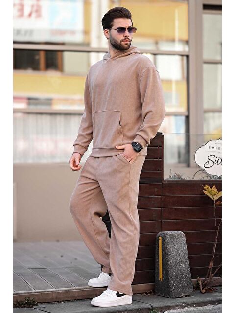 Madmext Kahverengi  Erkek  Eşofman Takımı E7401 - S000445058-19413