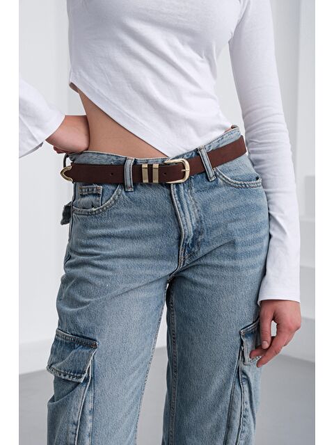 Shulebags Süet Tokalı Kemer Kahve - S000459966-19413