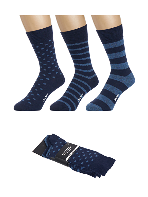 Ozzy Socks 3 Çift Dikişsiz Erkek Penye Pamuklu 4 Mevsim Çorap Dayanıklı Topuk Burun - S000138873-21164