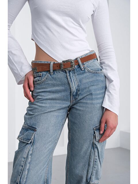 Shulebags Süet Kovboy Tokalı Kemer Taba - S000459969-14955