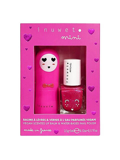 Inuwet 2'li Set Fuşya Su Bazlı Oje ve Kiraz Aromalı Dudak Nemlendiricisi - S000502609-18686