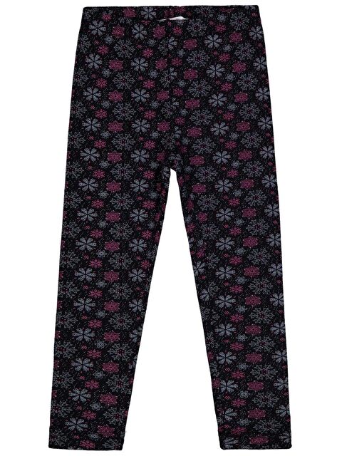 Civil Girls Kar Tanesİ Desen 6-9 Yaş Tayt - Siyah 8-9 Yaş - S000483319-19351