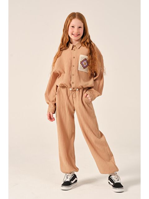 JAZZİEE Genç Kız Çocuk Cepli Dokuma Jogger Pantolon - S000315727-19965