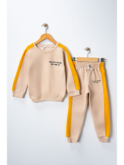 Harika Kids Erkek Çocuk Basic Model 3 İplik Şardonlu Kalın Eşofman Takımı - S000263563-20067