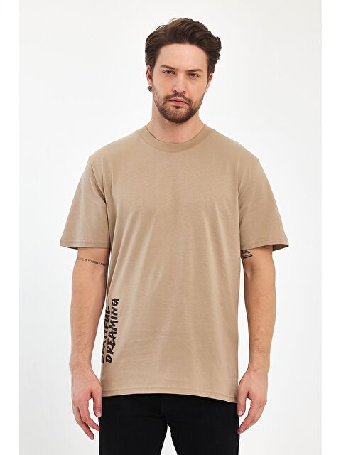 Rodi Arkası Baskılı Bisiklet Yaka Erkek Tişört 2750 - S000210597-26429