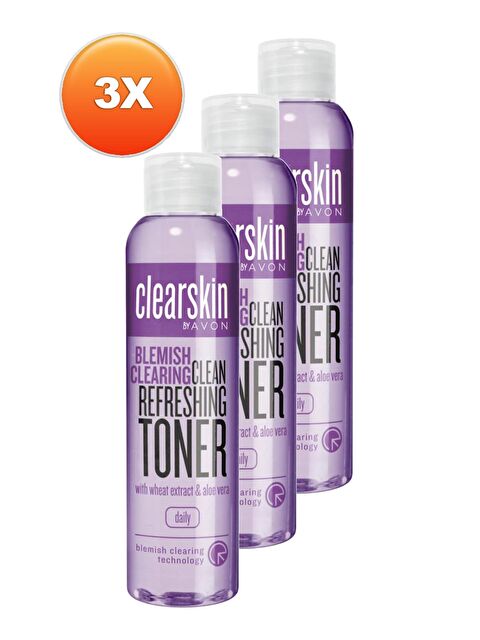 AVON Akneye Meyilli Ciltler İçin Tazeleyici Tonik 100 Ml. Üçlü Set
