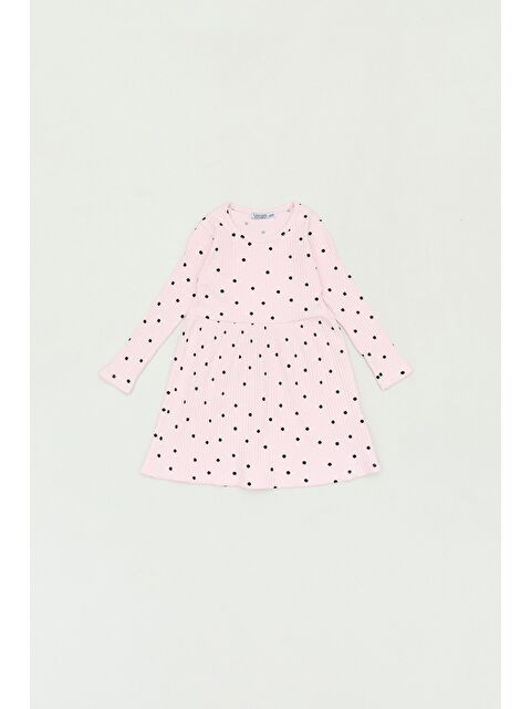 Fullamoda Puantiyeli Fitilli Kız Çocuk Elbise - S000274648-37407