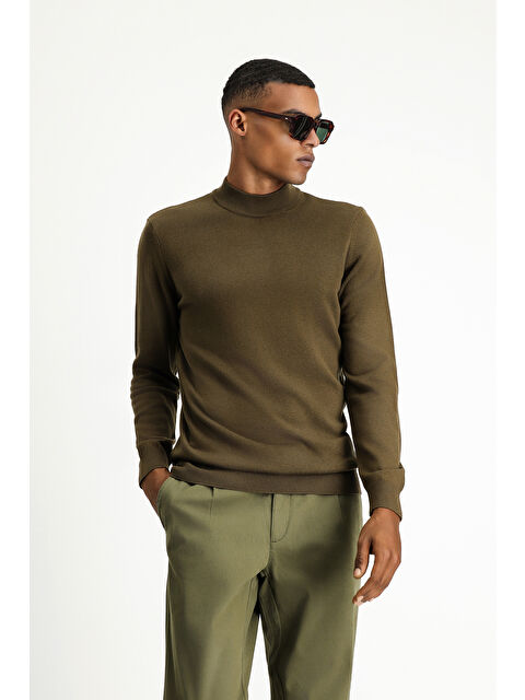 Kiğılı Bato Yaka Regular Fit Pamuklu Triko Büyük Beden Kazak - S000404889-9561