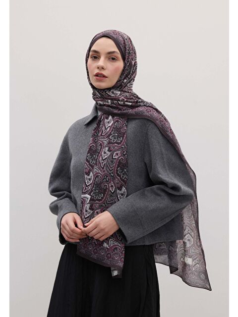 Fresh Scarfs Vıntage Echo Desen Şal Erik Çürüğü - S000458417-877