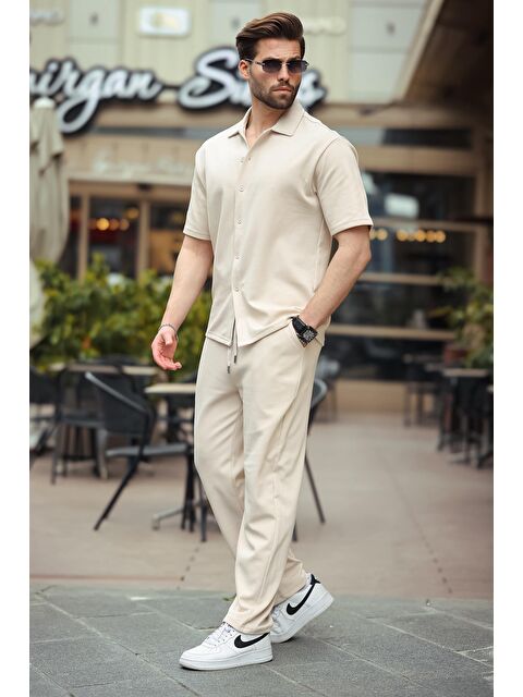 Madmext Bej Basic Erkek İkili Takım E7313 - S000445062-19928