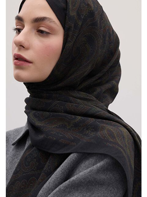 Fresh Scarfs Nedra Desen Şal Siyah - S000458421-19351