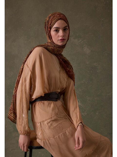 Fresh Scarfs Amora Desen Şal Tarçın - S000458422-19956