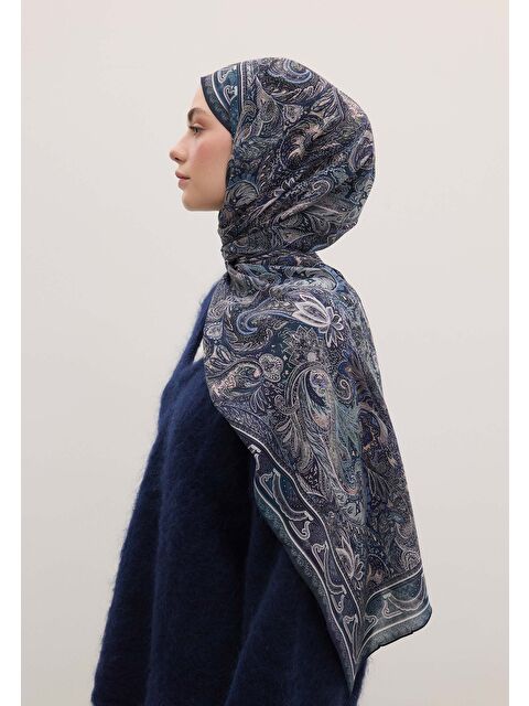 Fresh Scarfs Amora Desen Şal Mavi - S000458422-17234