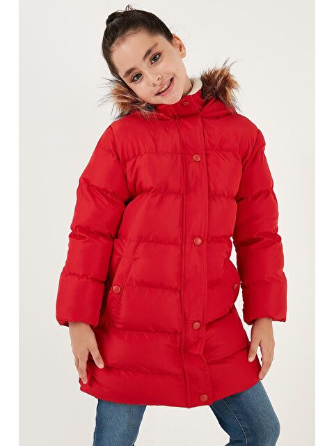 Lela Yakası Suni Kürklü Kapüşonlu Cepli Mont 6028720 - S000000682-20045