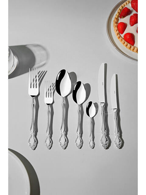 Nehir Adriana Saten 12 Kişilik 89 Parça Deri Kutulu Çatal Kaşık Bıçak Takımı - S000492394-18105