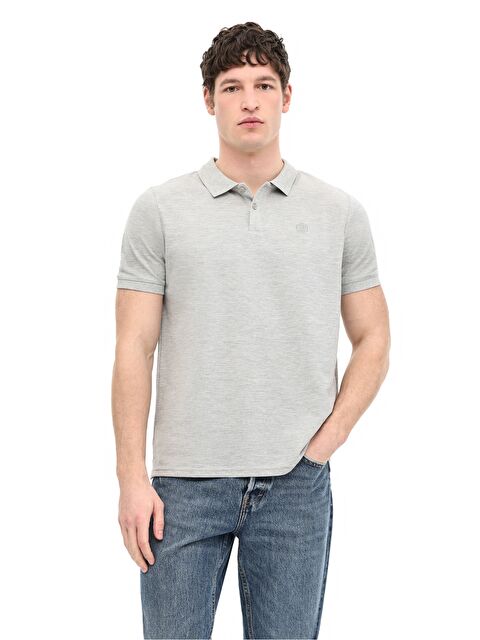 Lumberjack MB CT953 POLO T-SH 6FX Gri Erkek Kısa Kol T-Shirt - S000522452-20600
