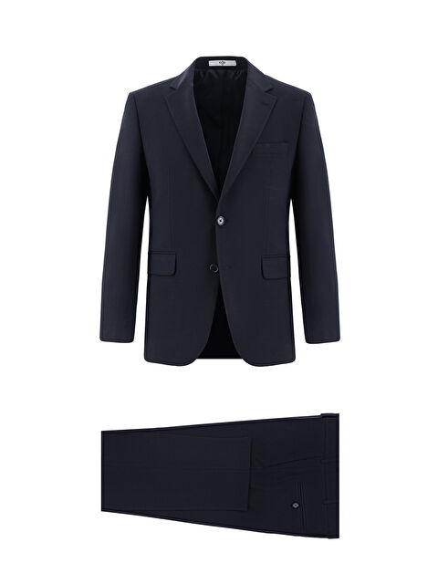Kiğılı Slim Fit Dar Kesim Yünlü Klasik Takım Elbise
