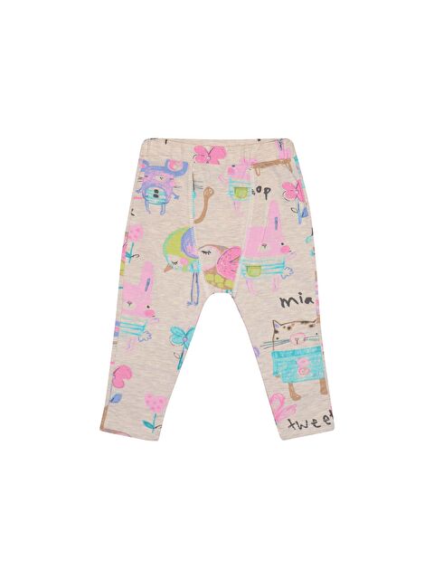 Lovetti Bej Fareli Harem Kız Çocuk Yazlık Desenli Tayt - S000280081-19928