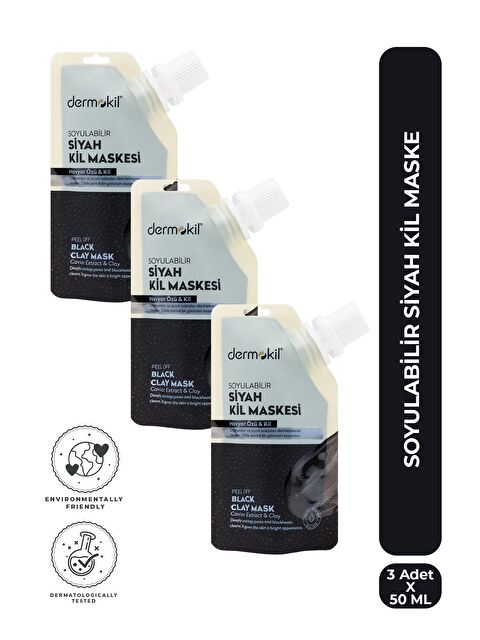Dermokil Soyulabilir Siyah Kil Maske 50 ml x 3 Adet - S000510386-2530