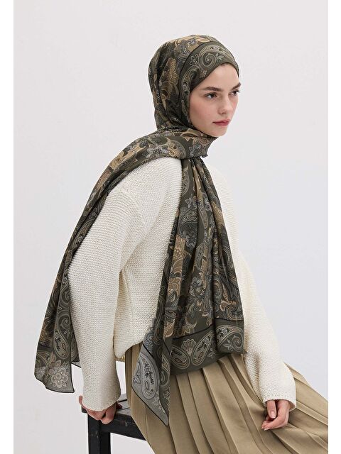 Fresh Scarfs Eva Desen Şal Askeri Haki - S000458427-18547