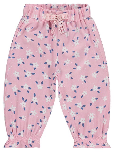 Civil Baby Paça Büzgülü 6-18 Ay Pantolon - Pembe