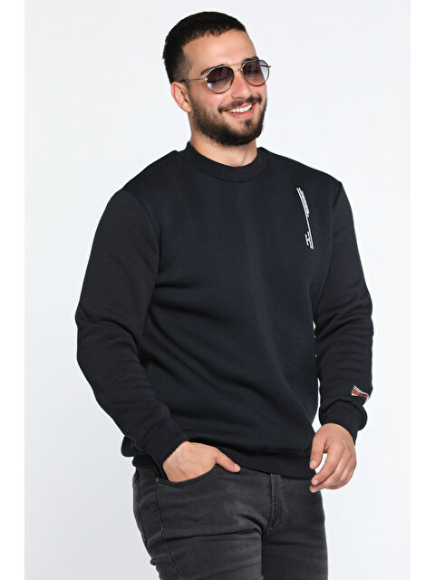 Mishar İtalia Üç İplik Şardonlu Bisiklet Yaka Erkek Sweatshirt - S000308382-21164