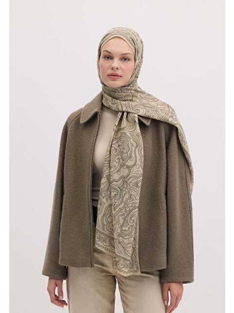 Fresh Scarfs Carmel Desen Şal Bej - S000458430-19928
