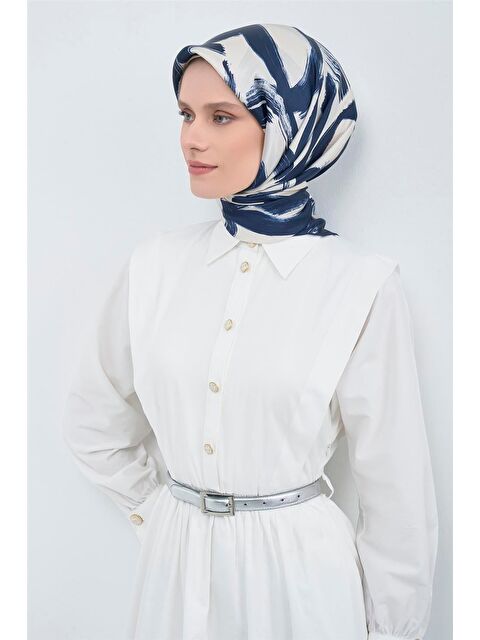 ARMİNE Saf İpek Twill Eşarp 9555D 02