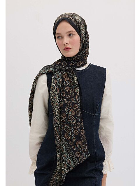 Fresh Scarfs Irene Desen Şal Siyah - S000458432-19351