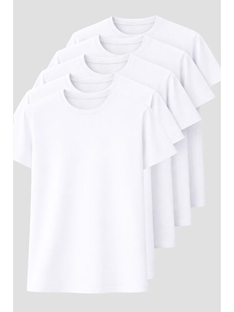 Freemen Erkek 5 Adet Tişört Paketi, 30/1 Süprem %100 Pamuk, Yumuşak Doku, Bisiklet Yaka - S000510388-20063