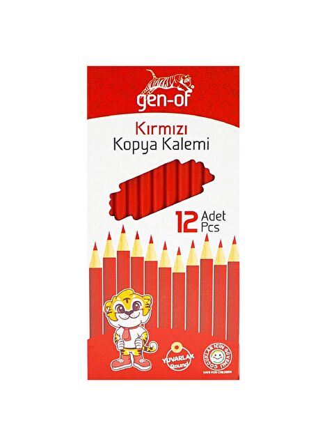 Gen-Of Yuvarlak Kırmızı Kopya Kalemi 12 Adet - S000219166-20045