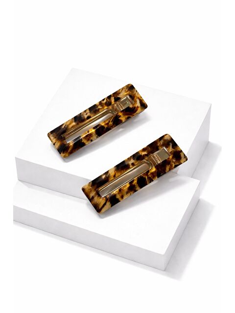 New Obsessions Leopar Desenler Lüks 6cm Pens Toka -2 Adet