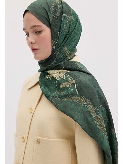 Fresh Scarfs Darıa Desen Şal Derin Yeşil - S000458434-18194