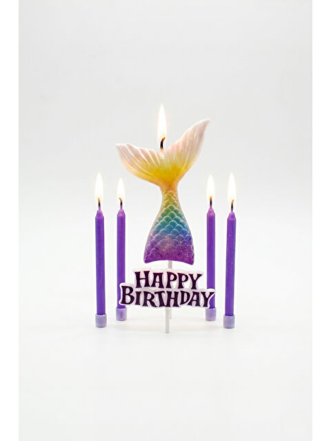 Le Mabelle Lila Deniz Kızı Figürlü Happy Birthday Mum Set