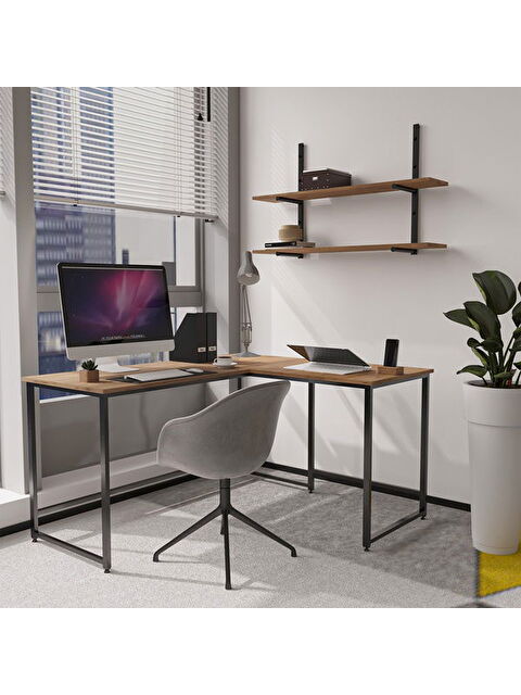 Just Home Nook L Çalışma Masası - Sepet - 75x55x140 cm - S000477055-19413