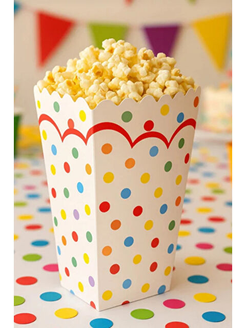 Le Mabelle Çok Renkli Puanlı 8'li Mısır Kutusu