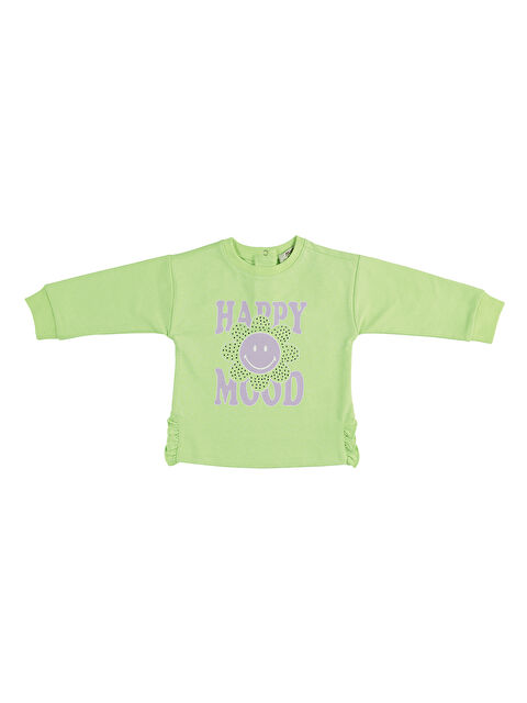 Panço Kız Çocuk Baskılı Sweatshirt - S000260747-18194