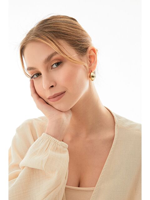 Fullamoda Tombul Yarım Halka Küpe - S000349287-20076