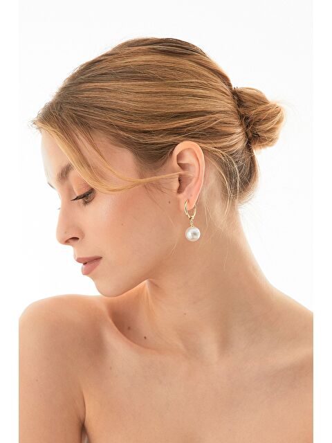 Fullamoda İncili Sallantılı  Klips Küpe - S000349288-20076