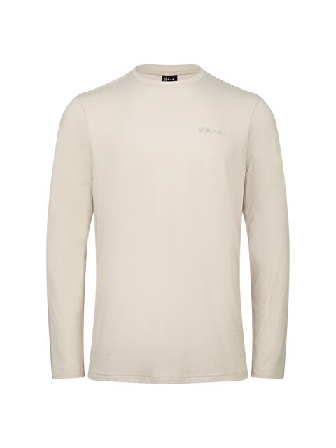 2AS Vernon Erkek Uzun Kol Viloft T-Shirt Bej - S000501392-19928