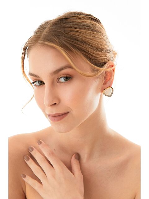 Fullamoda Kalpli Sedefli Küpe - S000349294-19965