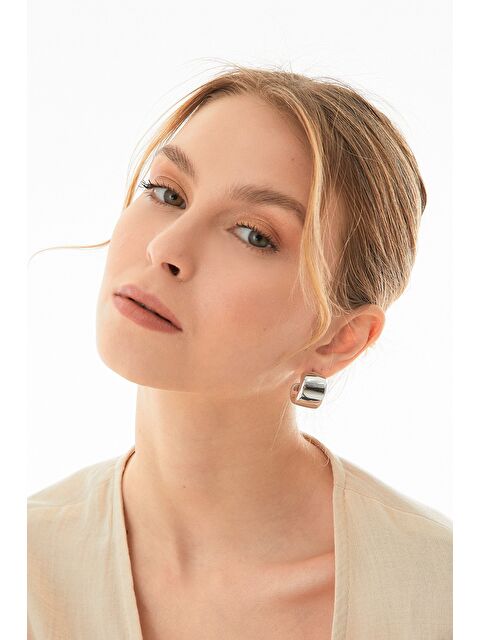 Fullamoda Yarım Kalın Halka Küpe - S000349295-18105