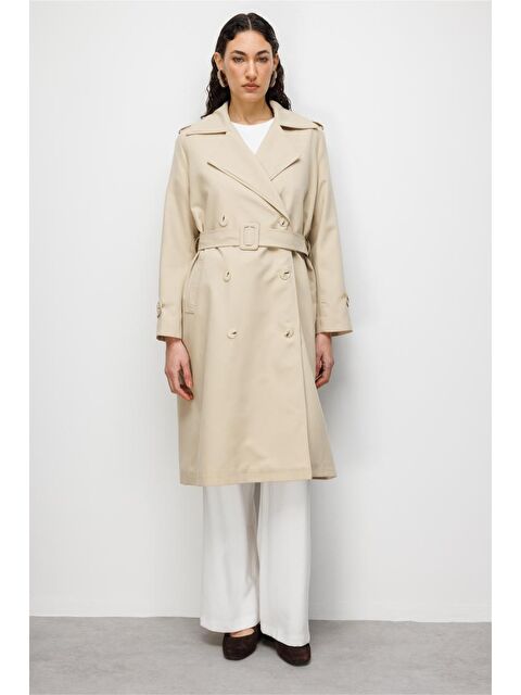 Mizalle Bej Rengi Klasik Trençkot - S000530544-19928