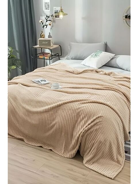 Mulberry Çift Kişilik Fitilli Yumuşak Dokulu Battaniye 210 x 230 cm